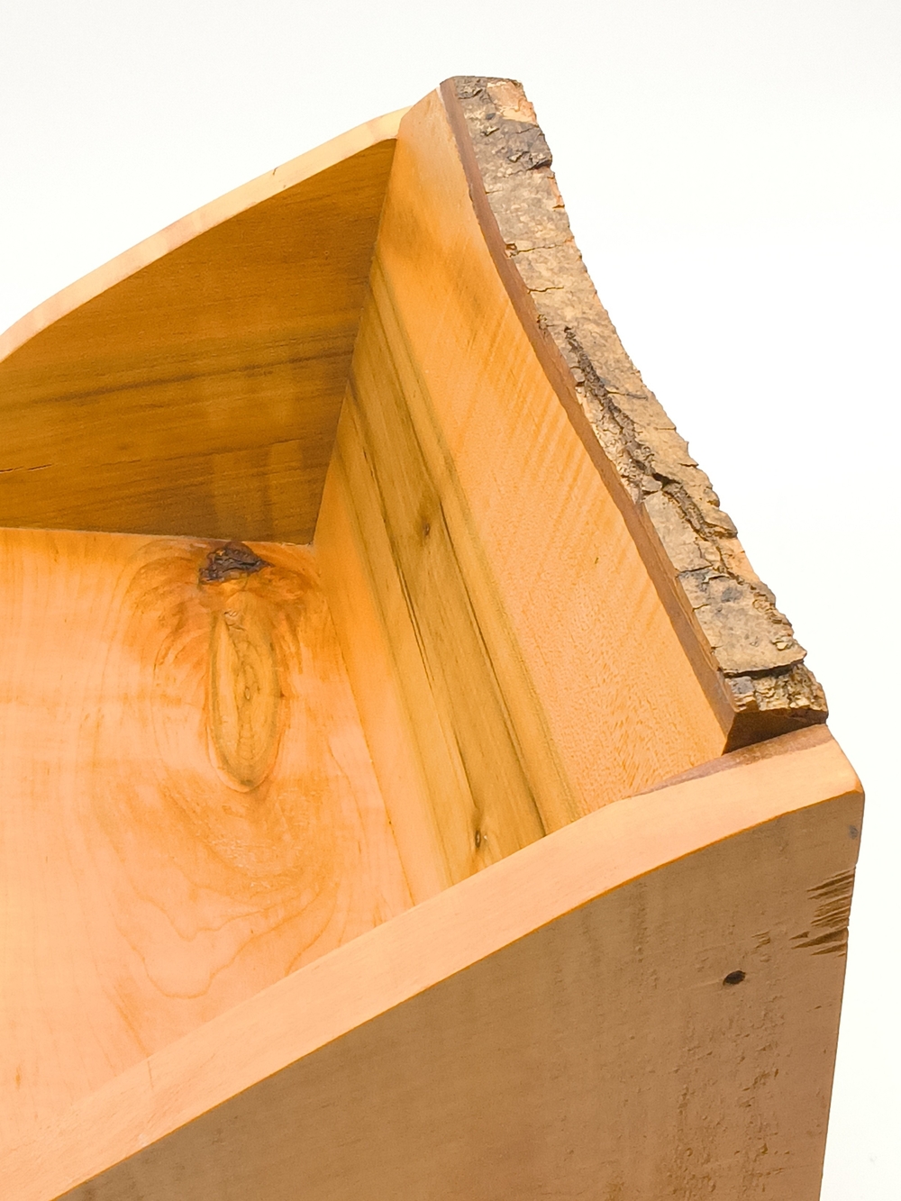 Handcrafted Live Edge Solid Wood Desktop Book Trough & Display Shelf - Picture 12 of 13